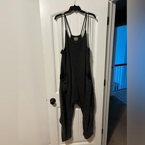 Free People Hot Shot Onesie Size L Black